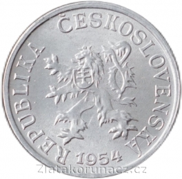 1 haléř 1954