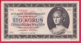 100 Kčs 1945 B 34