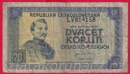 20 Kčs b.l.1945 LV