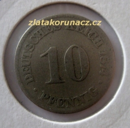 Německo - 10 Reich Pfennig 1874 C