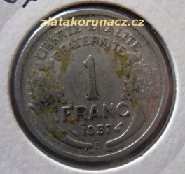 Francie - 1 franc 1957 B