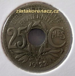 Francie - 25 centimes 1922