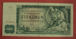 Československo - 100 Korun 1961 Z 46