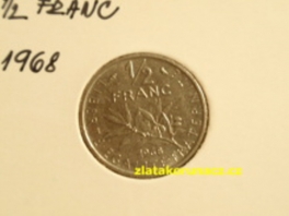 Francie - 1/2 franc 1968