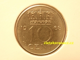 Holandsko - 10 cent 1968