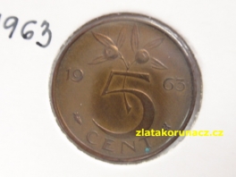 Holandsko - 5 cent 1963