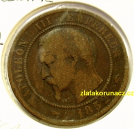 Francie - 10 centimes 1852 A