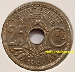 Francie - 25 centimes 1936