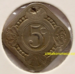 Holandsko - 5 cents 1936