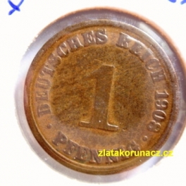 Německo - 1 Reich Pfennig 1908 A