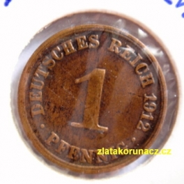 Německo - 1 Reich Pfennig 1912 A