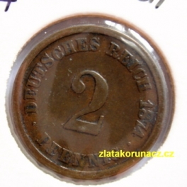 Německo - 2 Reich Pfennig 1874 A