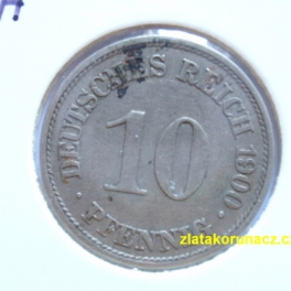 Německo - 10 Reich Pfennig 1900 A