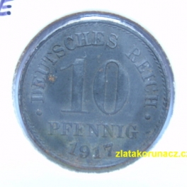 Německo - 10 Reich Pfennig 1917 E