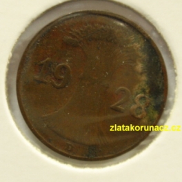 Německo - 1 Reichspfennig 1928 D