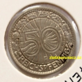 Německo - 50 Reichspfennig 1928 F