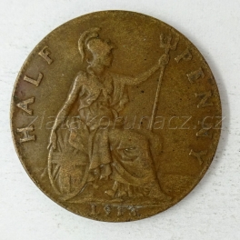 Anglie - 1/2 penny 1913