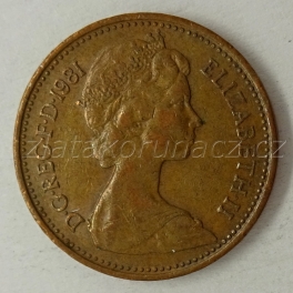 Anglie  - 1 New Penny 1981