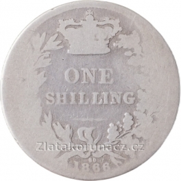 Anglie - 1 shilling 1866