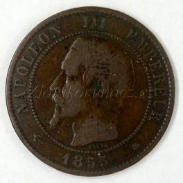 Francie - 10 centimes 1855 BB