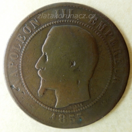 Francie - 10 centimes 1855 K