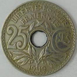 Francie - 25 centimes 1919