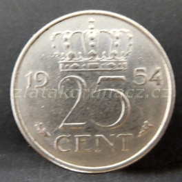 Holandsko - 25 cent 1954