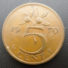 Holandsko - 5 cent 1970