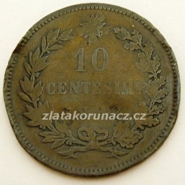 Itálie - 10 centesimi 1862