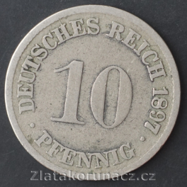 Německo - 10 Reich Pfennig 1897 G