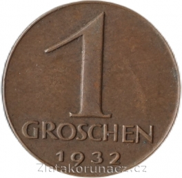 Rakousko - 1 groschen 1932