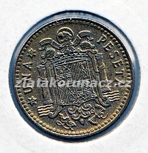 Španělsko - 1 peseta 1966 (67)