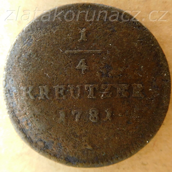 1/4 Krejcar 1781 A