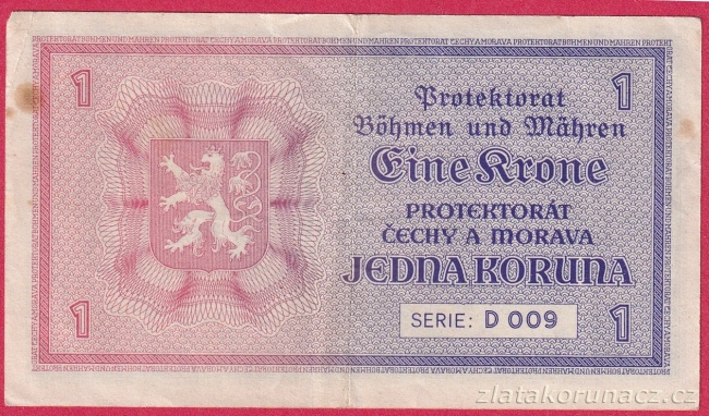 1 koruna 1940 D 009