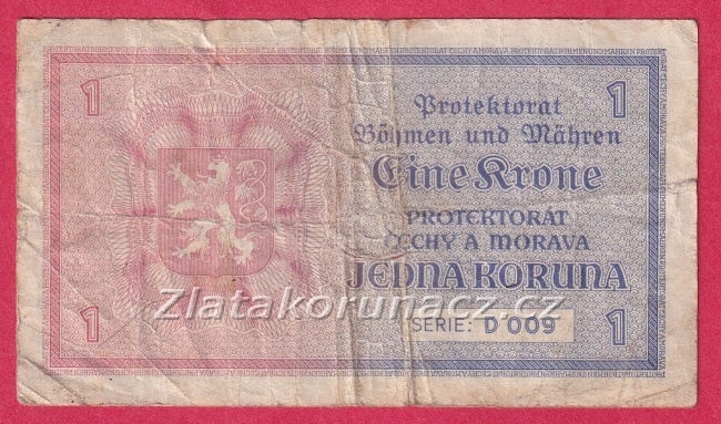 1 koruna 1940 D 009