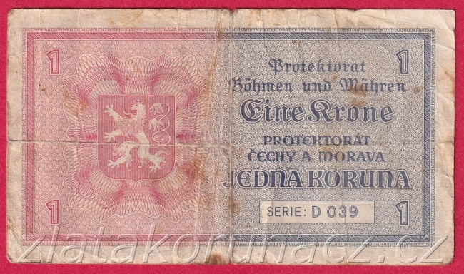 1 koruna 1940 D 039