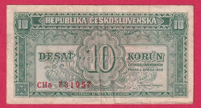 10 Kčs 1950 CHa