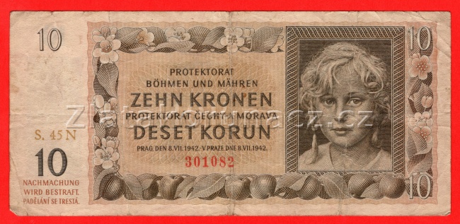 10 korun 1942 N 45