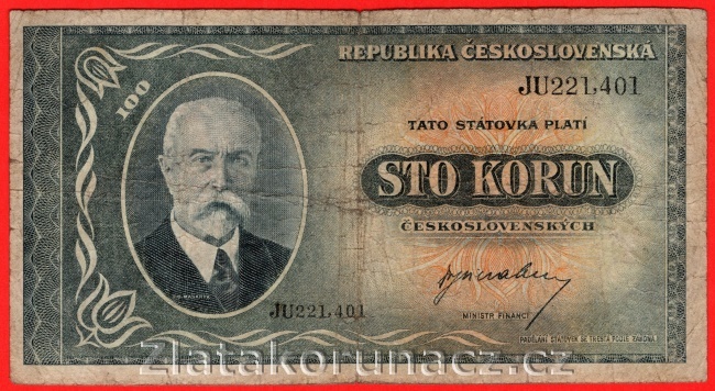 100 Kčs 1945 JU