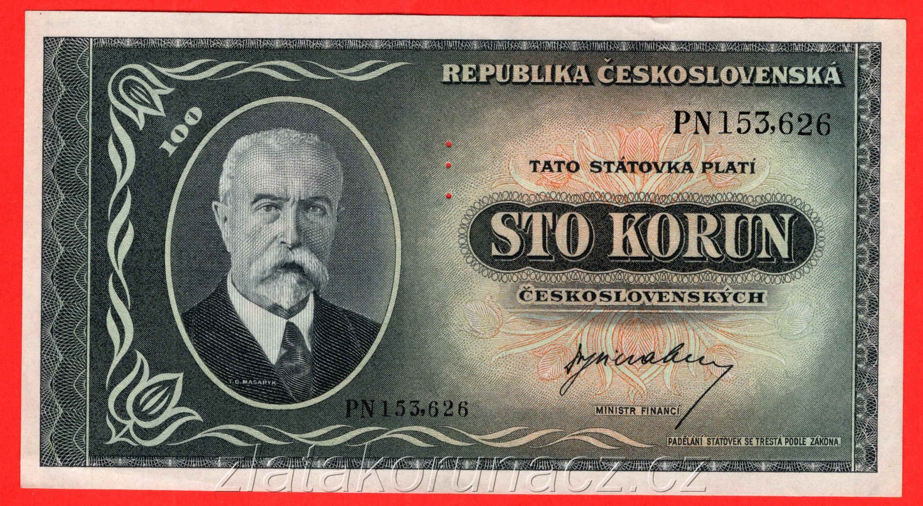 100 Kčs b.l. 1945 PN