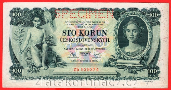 100 korun 1931 Zb, perf.