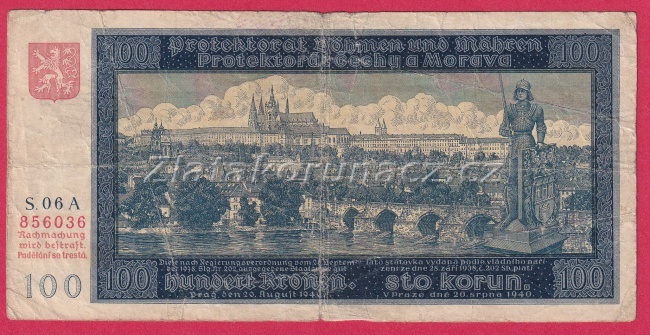 100 Korun 1940-I. Vydání A-06