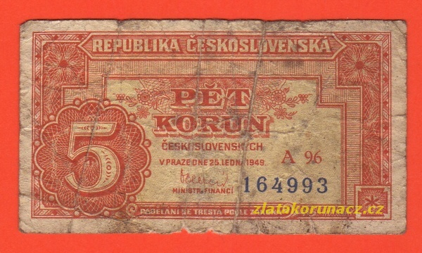 5 Kčs 1949 A 96