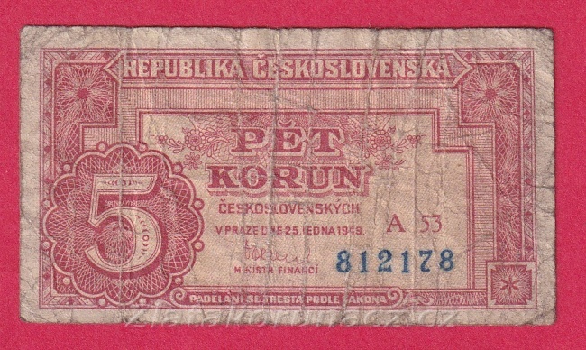 5 Kčs 1949 A 53