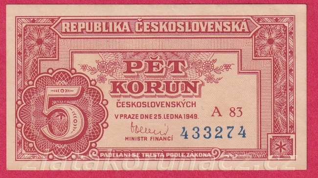 5 Kčs 1949 A 83