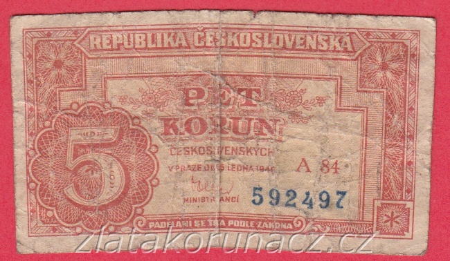 5 Kčs 1949 A 84