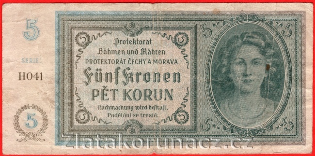 5 korun 1940 H 041