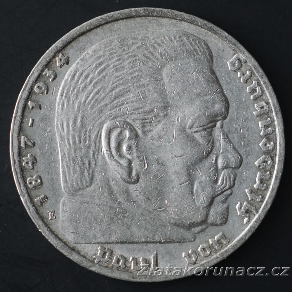 5 marka-1938 E