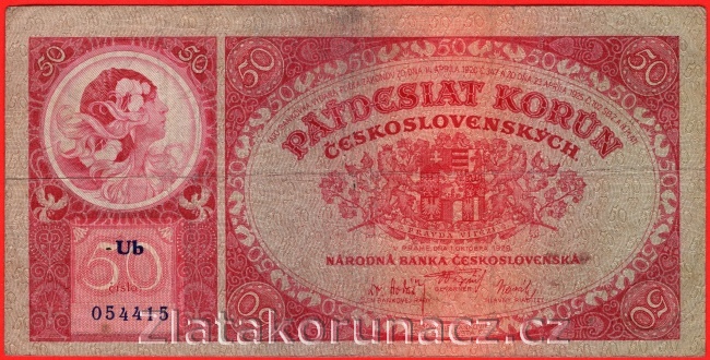 50 korun 1929  Ub