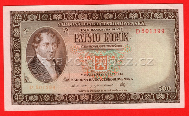 500 Kčs 1946 D